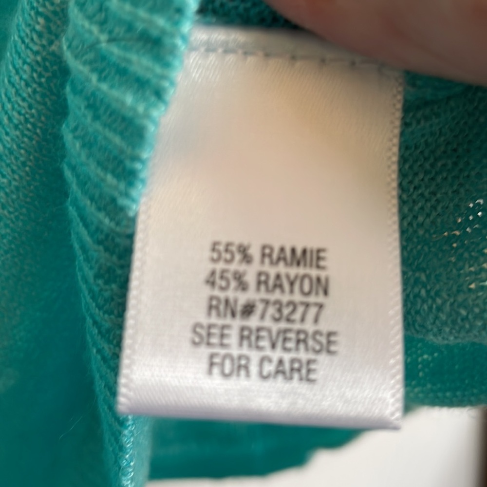 Croft & Barrow Turquoise Cardigan - Picture 6 of 9